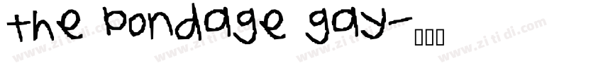the bondage gay字体转换